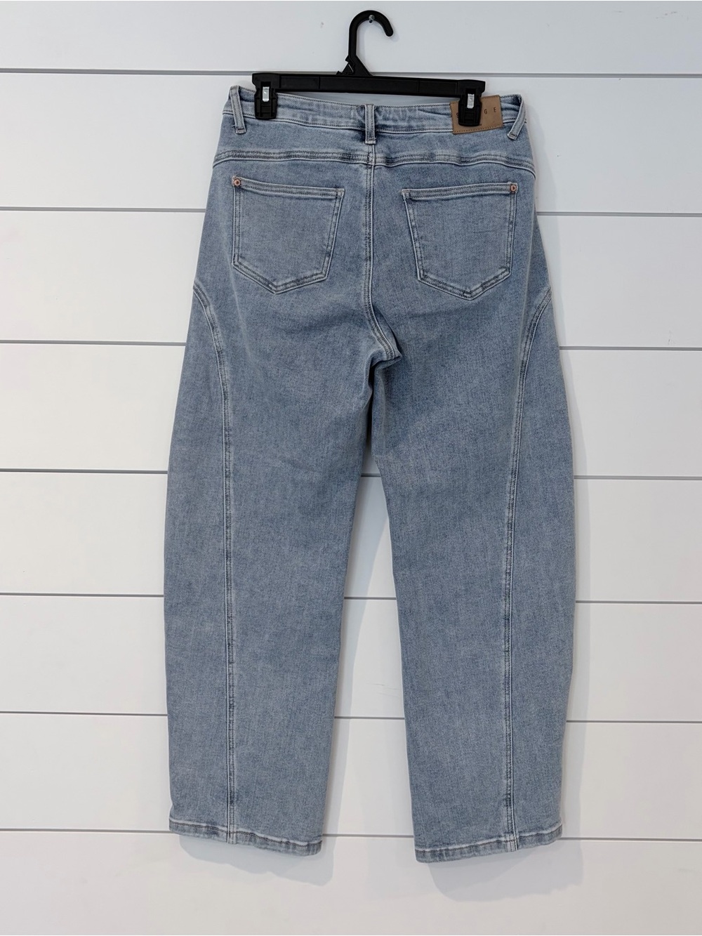 SAIGE Barrel Jeans 28 Light Wash Curvy Y2K Balloon Indie Sleaze Core Anthro - Picture 4 of 12